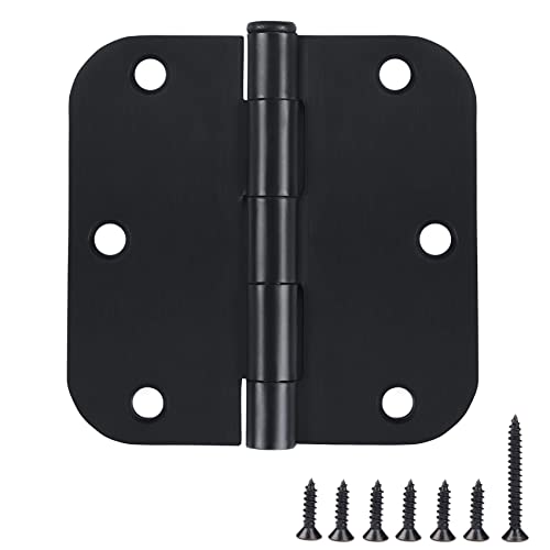 3 Pack Black Door Hinges for Doors 3 1/2 Interior