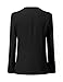 LookbookStore Women’s Plus Size Black Draped Business Casual Zip Blazer Jacket