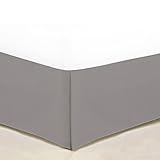 Sweet Home Collection 1500 Series Egyptian Quality Deep Pocket Bed Skirt/Dust Ruffle, Queen, Gray