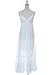 Anna-Kaci Womens Adjustable Spaghetti Strap Sleeveless Long Lace Boho Dress