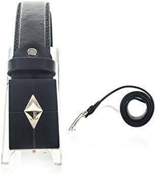 Faddism Unisex Genuine Leather Belt Pyramid - Black Large