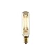 Bulbrite 776504 25W Equivalent LED2T6/22K/FIL-NOS 2W LED Nostalgic Mini Radio Tube Bulb with Candelabra Base, Antique Finish