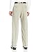 Haggar mens Mynx Gabardine Hidden Expandable Waistband Classic Fit Front Pleated Dress Pant