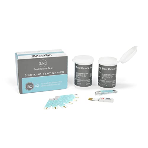 BEST KETONE TEST Blood Ketone Test Strips, 100ct Compatible With BKT Meter And KetoMojo