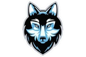 DECALS Black Wolf - Pack of 4 - StickerVinyl Waterproof Sticker Decal Car Laptop Wall Window Bumper Sticker