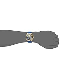 Invicta Reloj de cuarzo acero inoxidable y Casual de poliuretano, color: azul (Modelo: 24698)