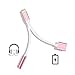 2 in 1 iphone 7 adapter, Premium Lightning Adapter and Charger (Rose Gold)