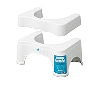 Squatty Potty The Original Bathroom Toilet Stool - Adjustable 2.0, Convertible to 7 inch or 9 inch Height, White