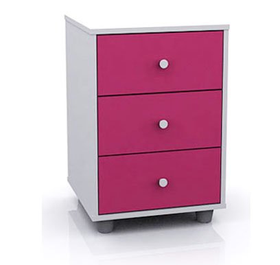 girls white bedside table