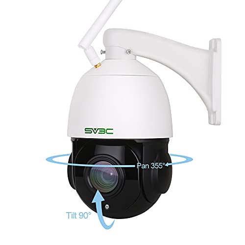 SV3C 20X Optical Zoom PTZ Camera Outdoor, 5MP WiFi IP Cameras, Pan Tilt