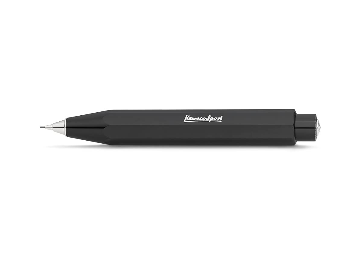 Kaweco SKYLINE SPORT Mechanical Pencil Black 0.7 mm HB I Exclusive Mechanical Pencil with 0.7 mm Lead Refill I Pencil 10.5 cm