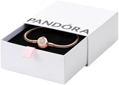 Amazon.com: PANDORA Silver w Rose Heart Clasp: Clothing, Shoes