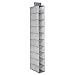 mDesign Fabric Over Rod Hanging Closet Storage Organizers, Includes a Wide 6-Shelf Sweater Organizer, and a Narrow 10-Shelf Shoe Rack - Textured Print - Set of 2 - Gray