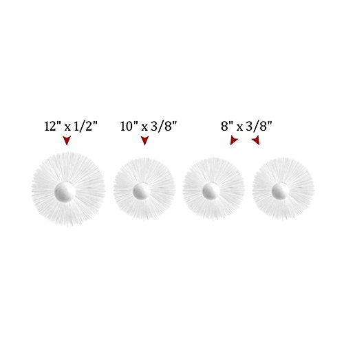 GFDesign Drinking Straw Cleaning Brushes Set Pipe Tube Cleaner Nylon Bristles Stainless Steel Handle 8" 10" 12" Extra Long 10mm 12mm Extra Wide Diameter - Set of 4 - Thumbnail 2