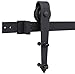 TMS TSQ08-Dark Modern American Style Barn Wood Sliding Door Hardware Closet Set, Black