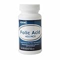 GNC Folic Acid 400mcg, Vegetarian Tablets, 100 ea