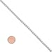 3.5mm Solid 925 Sterling Silver Rounded Box Link Italian Crafted Chain + Microfiber Jewelry Polishing Cloth