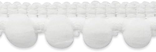 Expo International 3/8in Baby Pom Fringe Trim White