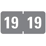 Smead ETYJ Color-Coded Year Labels, 2019, Gray, 500 per Labels Roll (68319)