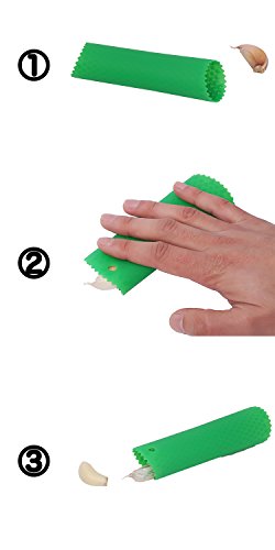 HiramWare Garlic Press, Stainless Steel Garlic Mincer with Peeler and Cleaning Brush, also Called Garlic Crusher or Garlic Squeezer, Dish-washer Safe Kitchen Gadgets, Tube Roller Made of