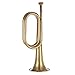 Muslady B Flat Bugle Call Trumpet Brass Cavalry Horn with Mouthpiece for School Band Cavalry Military Orchestra