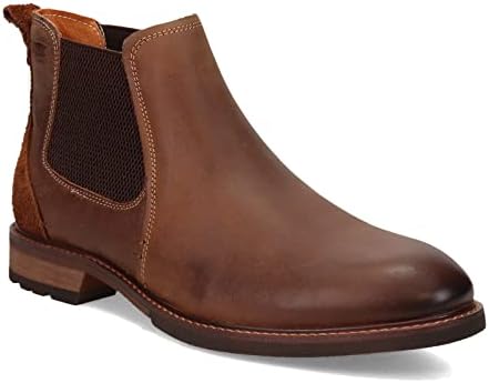 VINCE CAMUTO Mens Brown Pull Tab Lieven Round Toe Block Heel Leather Chelsea 8 M Amazon.com | Vince Camuto Mens Brown Lug Sole Pull Tab  main image 4