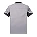 Chef Jackets Waiter Coat Short Sleeves Underarm Mesh Size US: XL Grey(Label:XXXL)