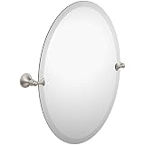 Moen DN2692BN Glenshire 26 x 22-Inch Frameless Pivoting Bathroom Tilting Mirror, 26.00 x 22.80 x 3.20, Nickel