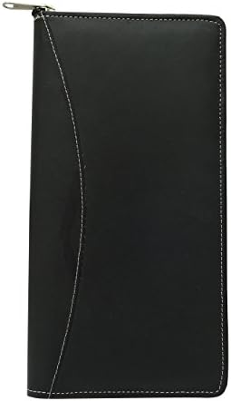 Gemson PU Leather Multipurpose Black Travelling Organizer Wallet - 10 x 5 Inch