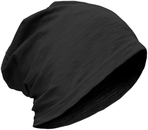 Small Plain Black Open-Weave Nylon Stretchy Kufi Hat Skull Cap