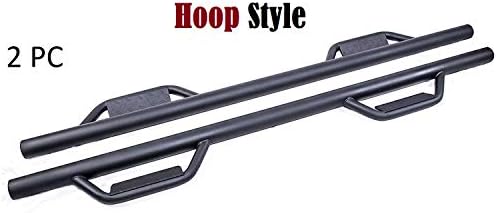 Ajaa 2007-2018 Fit Jeep Wrangler Unlimited JK 4 dr Gloss Black Hoop Style Side Step (Nerf Bars | Running Boards | Rails)
