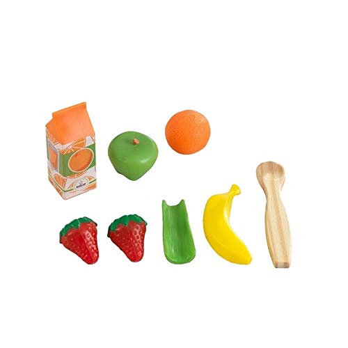 KidKraft Goldenes Smoothie Spielset aus Holz für Kinderküche mit Mixer und Obst, Spielküche Zubehör, Spielzeug für Kinder ab 3 Jahre, 53537 – Bild 5