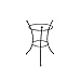 Achla Designs GBS-20 Multi-Use, Small Wrought Iron Metal Plant birdbath Bowl Stand Flowerpot Holder, 8