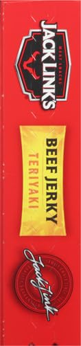 JACK LINK’S TERIYAKI BEEF JERKY MULTIPACK – (5 PACK) 0.625 OZ BAGS – READY TO EAT REAL MEAT PROTEIN SNACKS – 7G PROTEIN PER SERVING – MADE WITH 100% REAL BEEF