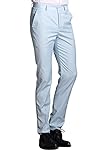 MOGU Mens Slim Fit Flat Front Pant