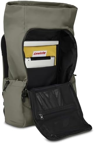 Mochila de Trabajo Invict-Act Fold, Gris, monocompartimento con Bolsillo PC 15,6", Bolsillo para Botella y Fondo Reforzado, Mochila espaciosa 32 L para Oficina y Universidad, para Hombre y