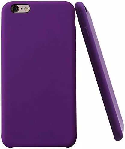 CheapSunday Soft Liquid Silicone iPhone 6S Plus Cover Case Inner Soft Microfiber Cloth Lining Cushion for iPhone 6s Plus/for iPhone 6 Plus (Purple)