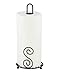 Home Basics Scroll Collection Steel Paper Towel Holder, Black