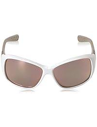 Nike Eyewear Minx - Gafas de sol rectangulares para mujer, color blanco, 2.323 in