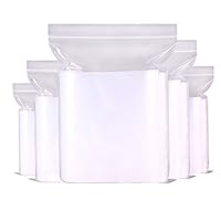 Reusable Plastic Seal Bags, 500pcs Ziplock Bags 5 Assorted Sizes 4 Mil Clear Reclosable Zipper Poly Packaging Baggies for Daily Jewelry (Clear)