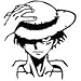 SHANCrafts One Piece Monkey D. Luffy Stare Cartoon Decal Vinyl Car Wall Laptop Cellphone Sticker
