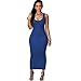 Usstore Women Dress Bandage Bodycon Party Cocktail Maxi Long Dresses (Asia S, Blue)