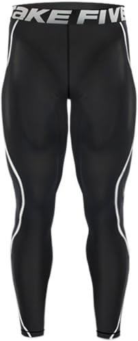 New 011 Skin Tights Compression Leggings Base Layer Black Running Pants Mens