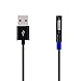 kwmobile USB Charging Cable for The Magnetic Port of The Sony Xperia Tablet Z2 / Xperia Z1 / Z1 Compact / Z2 in Black - Premium Quality!
