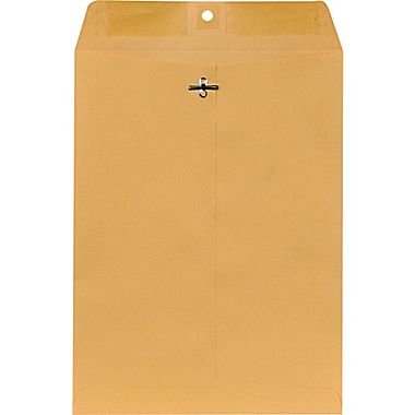 Staples Clasp Close Envelopes, 9 x 12 Inch, Great for Filing, Storing, Mailing Documents, 250-Pack, Brown