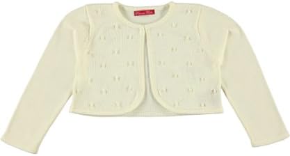 Princess Faith Little Girls' Toddler "Pearl Scattered" Shrug Cardigan - ivory,