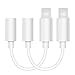 iPhone Headphone Adapter, Compatible with iPhone 7/7Plus /8/8Plus /X/Xs/Xs Max/XR Adapter Headphone Jack, Lightning to 3.5 mm Headphone Adapter Jack Compatible with iOS 11/12 (2 Pack)