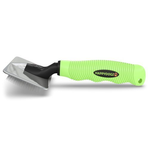 Pro Slicker Brush for Dogs and Cats - Pet Grooming Dematting Brush Easily Removes Mats and Tangles from the Pet's Coat - Works as an Undercoat Rake for Loose Fur - For Long and Short Haired Pets