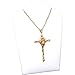 FindingKing 4 Black Velvet Padded Necklace Pendant Display Bust Easels 5.25