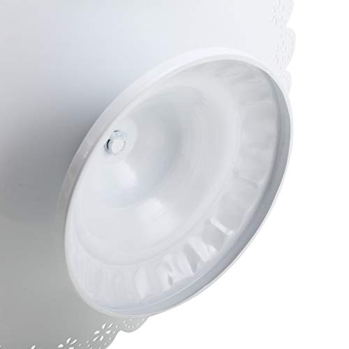 LIFESTIVAL Cupcake Stand White Metal 3-Tier Cake Holder Party Round Dessert Display Plate Decor Serving Platter for Party Wedding Birthday Baby Shower Celebration Home Decoration